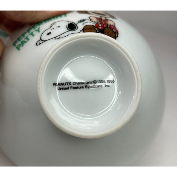 Vintage Snoopy & Peppermint Patty Ceramic Mug & Bowl Set rare - Picture 6 of 13